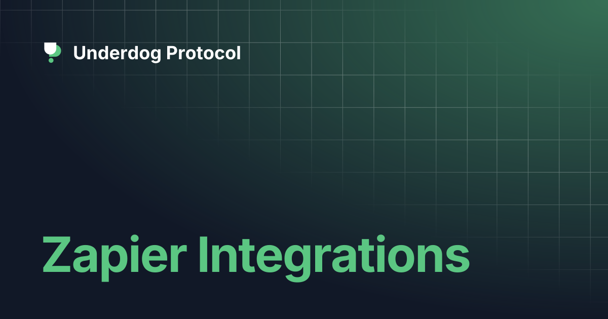 Zapier integrations underdog protocol